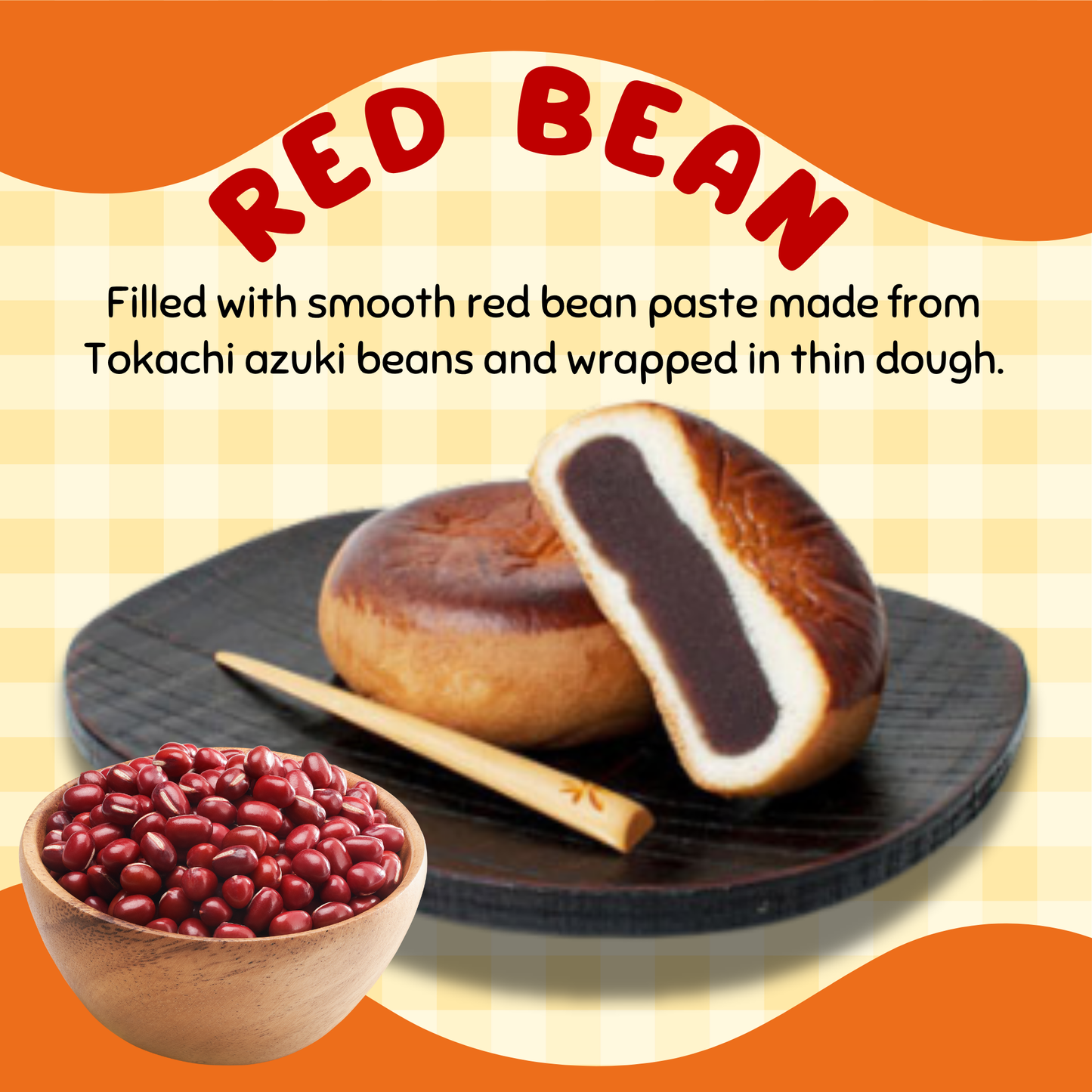 Hokkaido Anpan Red Bean (5 Pieces)