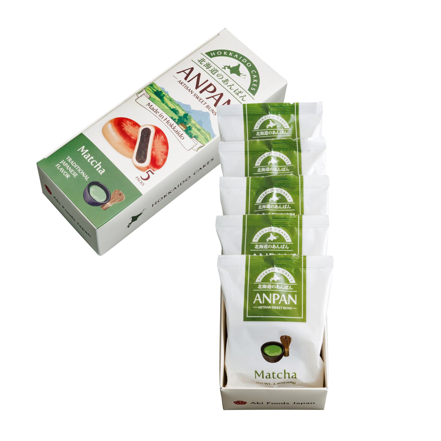 Hokkaido Anpan Matcha (5 Pieces)
