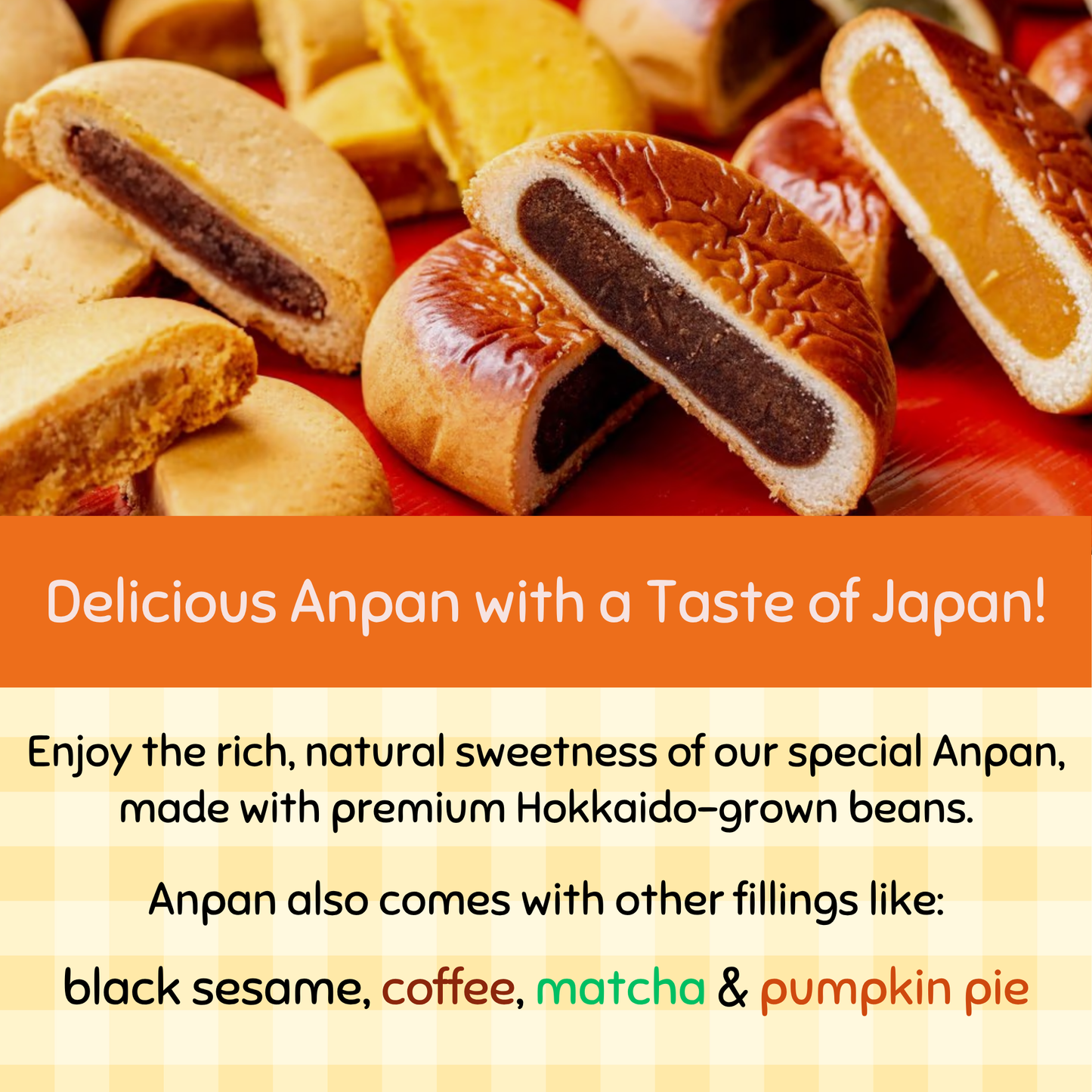 Hokkaido Anpan Pumpkin Pie (5 Pieces)