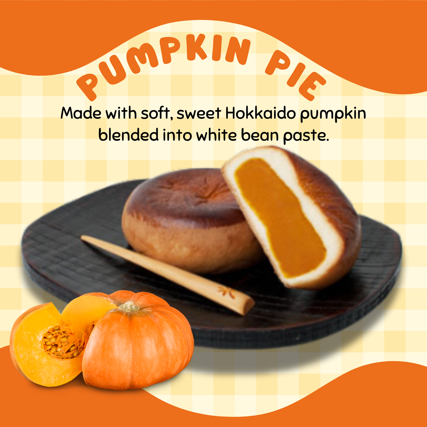 Hokkaido Anpan Pumpkin Pie (5 Pieces)